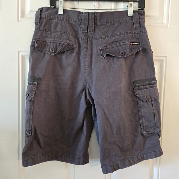 Airwalk Cargo Shorts Men's 32 Dark Gray Outdoor Hiking Active Bottoms W/ Pockets - Picture 2 of 7